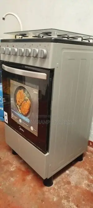 Midea Standing Cooker – 3 Gas Burners + Electric Hotplate With Oven
