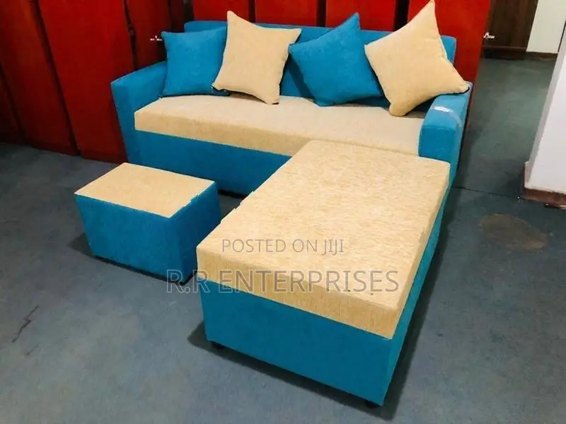 New L Sofa Set with Stool