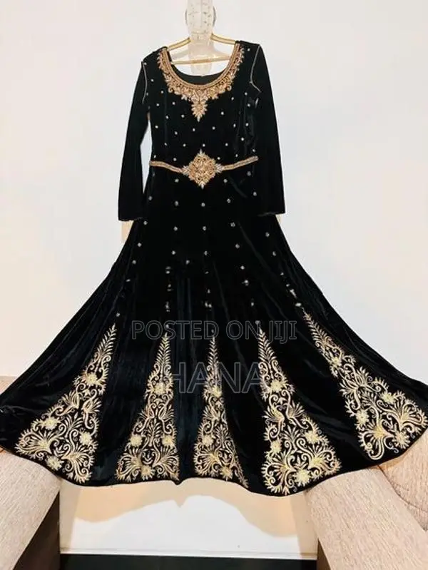 Black Velvet Indian Maxi Dress