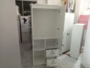 Melamine 2 Door Cupboard with Drawers