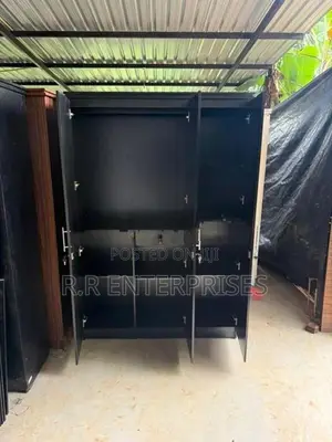 Black 3 Door Melamine Wardrobes