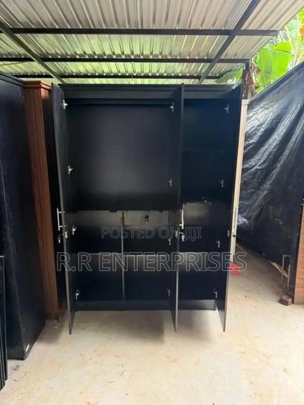 Black 3 Door Melamine Wardrobes