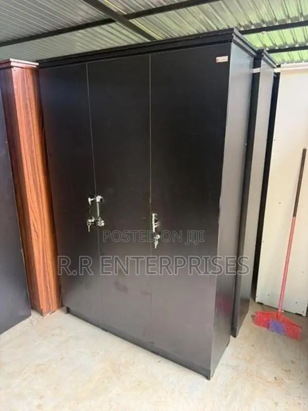 Black 3 Door Melamine Wardrobes