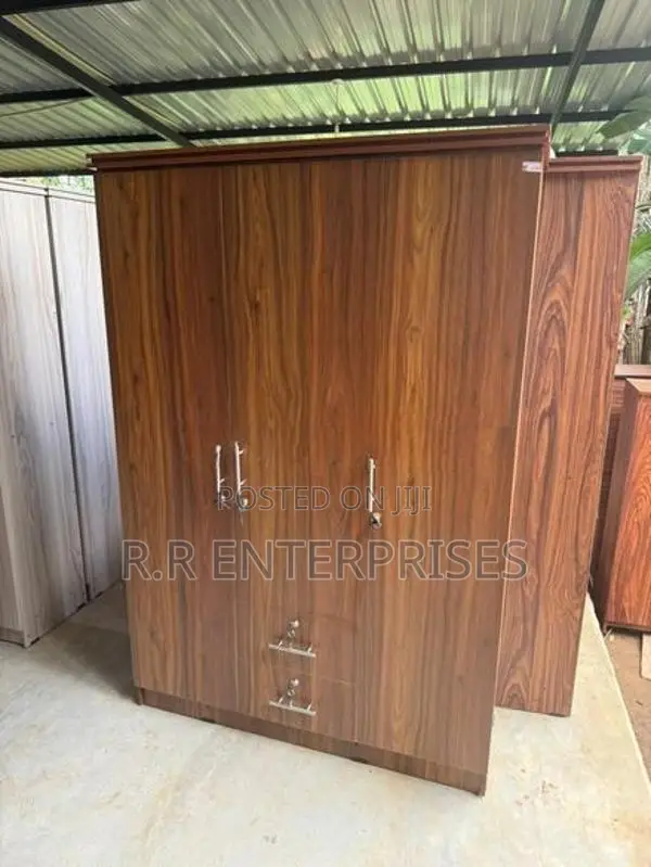 New 3 Door Brown Melamine Wardrobes