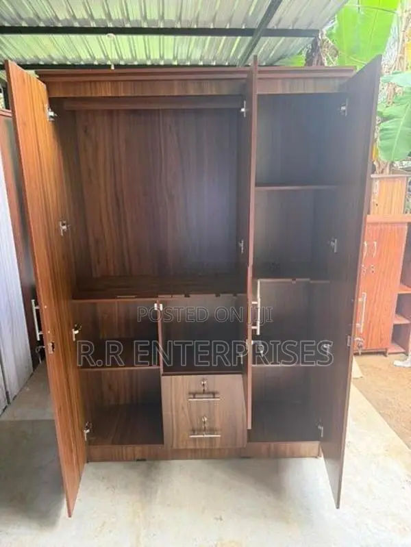 New 3 Door Brown Melamine Wardrobes