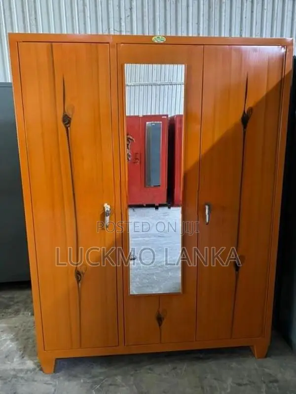 New 3 Door Steel Cupboard With Mirror (Mm3)