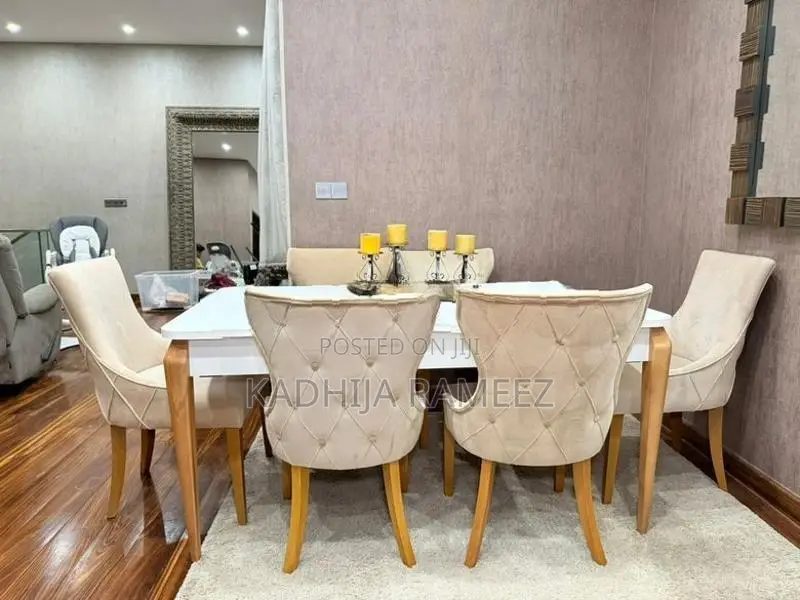Upholstered Custom Dining Table With Chairs