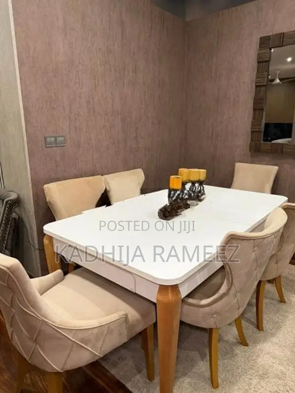 Upholstered Custom Dining Table With Chairs