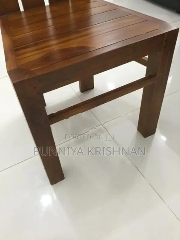 Solid Teak Wood Dining Table Set – 6 Chairs