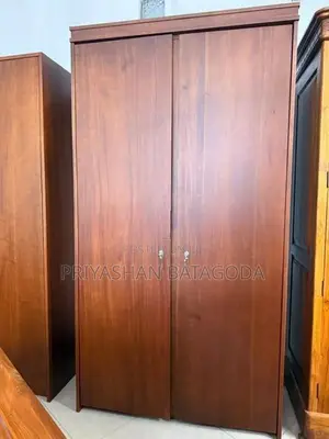 Brand-New 2-Door Mahogany Wardrobe With Drawer Shelves