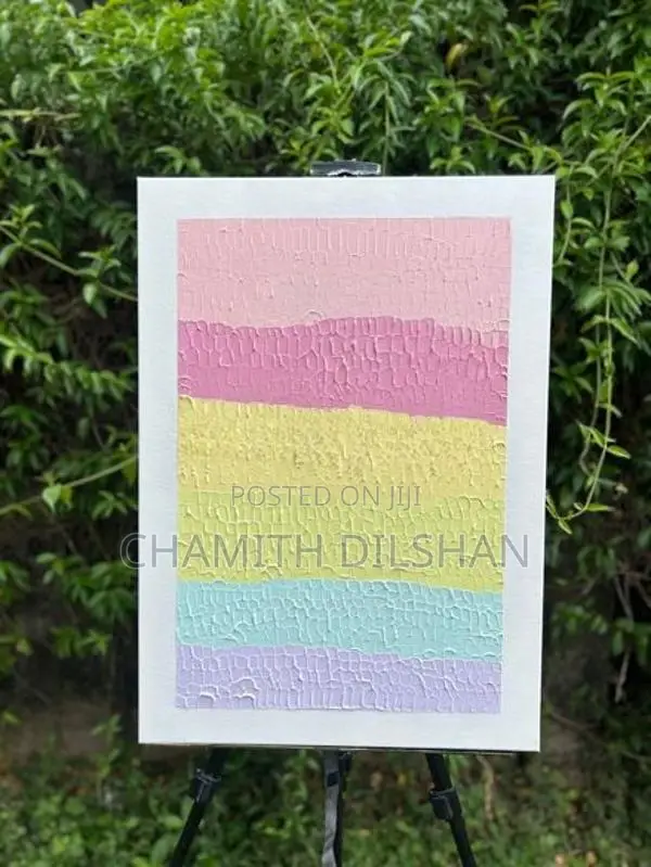 Hand-Textured Pastel Abstract Canvas Wall Art (50cm x 70cm)