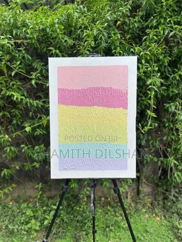 Hand-Textured Pastel Abstract Canvas Wall Art (50cm x 70cm)