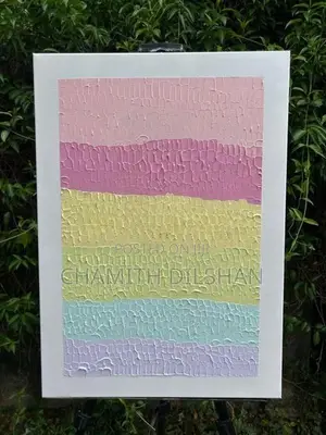 Hand-Textured Pastel Abstract Canvas Wall Art (50cm x 70cm)