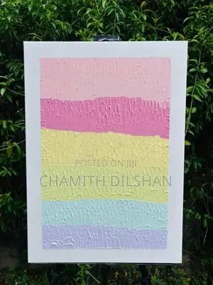Hand-Textured Pastel Abstract Canvas Wall Art (50cm x 70cm)