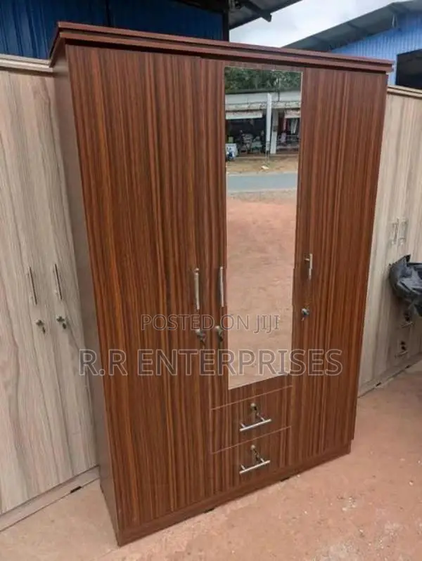 New 3 Door Melamine Wardrobes with Mirror