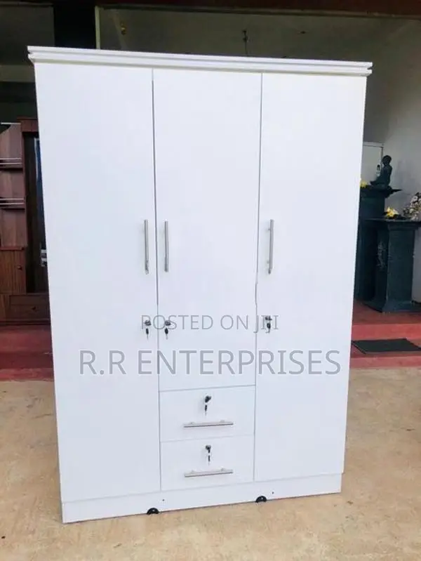 New 3 Door White Melamine Wardrobes