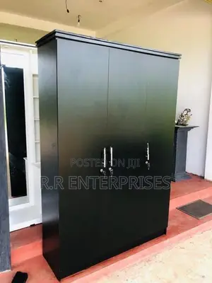 New 3D Black Melamine Wardrobes