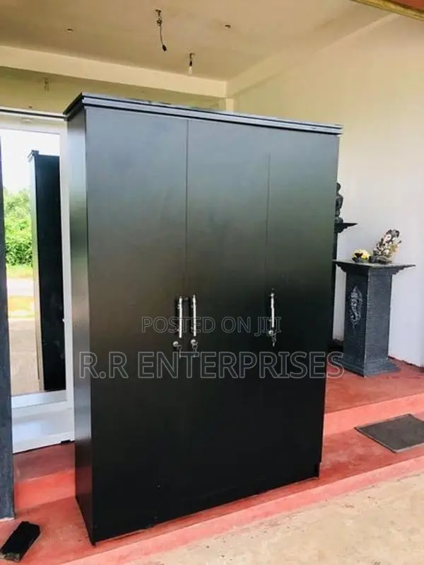 New 3D Black Melamine Wardrobes