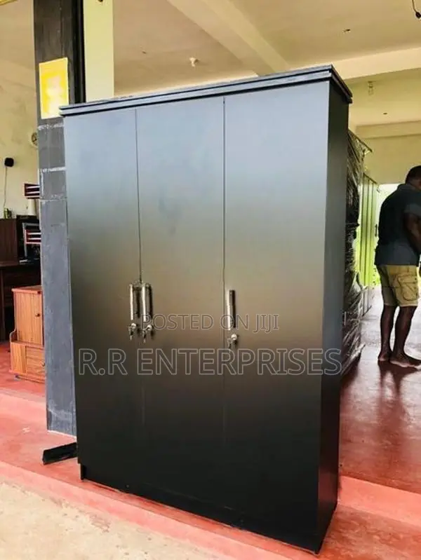 New 3D Black Melamine Wardrobes