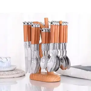 24 PCS High-Grade Stainless-Steel Cutlery Set With Rack