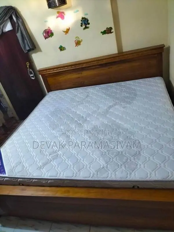 Wooden Bed with Mattress
