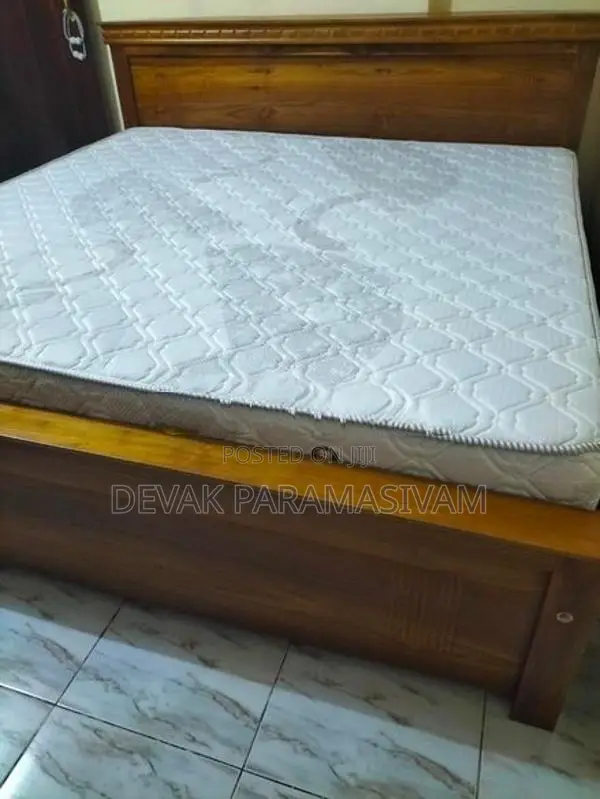 Wooden Bed with Mattress