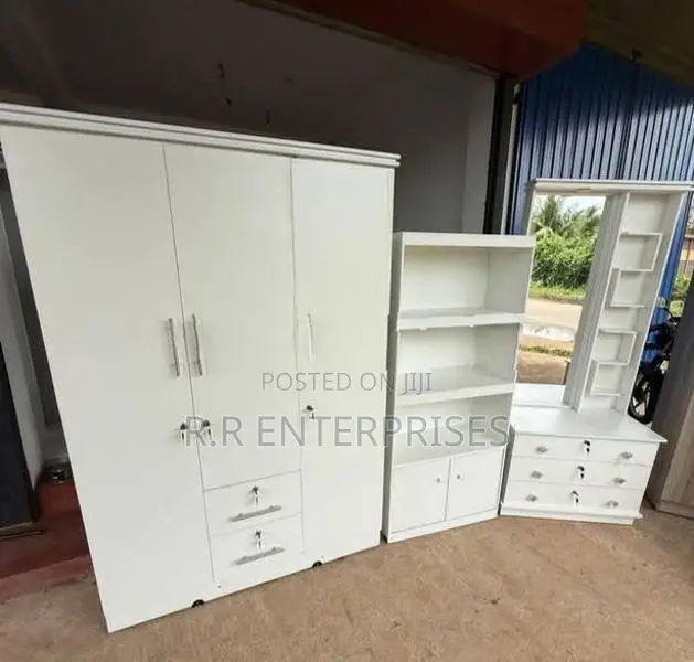 White New Package ( Cupboard / Book /Dressing T).