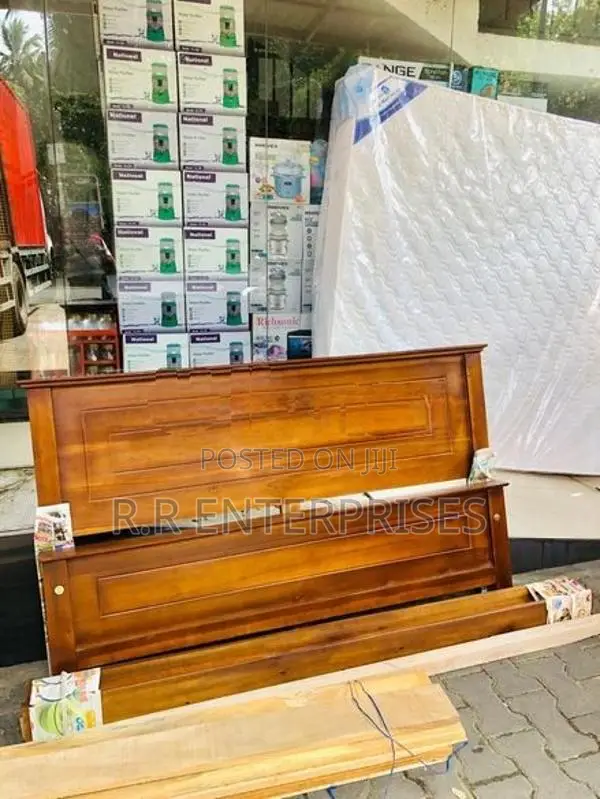 New 6*5 ft 72"*60" Teak Queen Box Bed