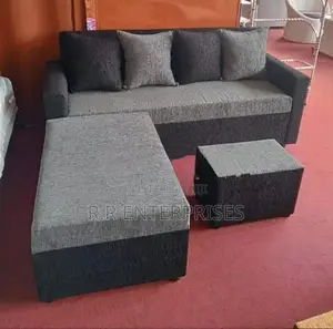 New Modern Fabric Sofa Set with Stool Pillow