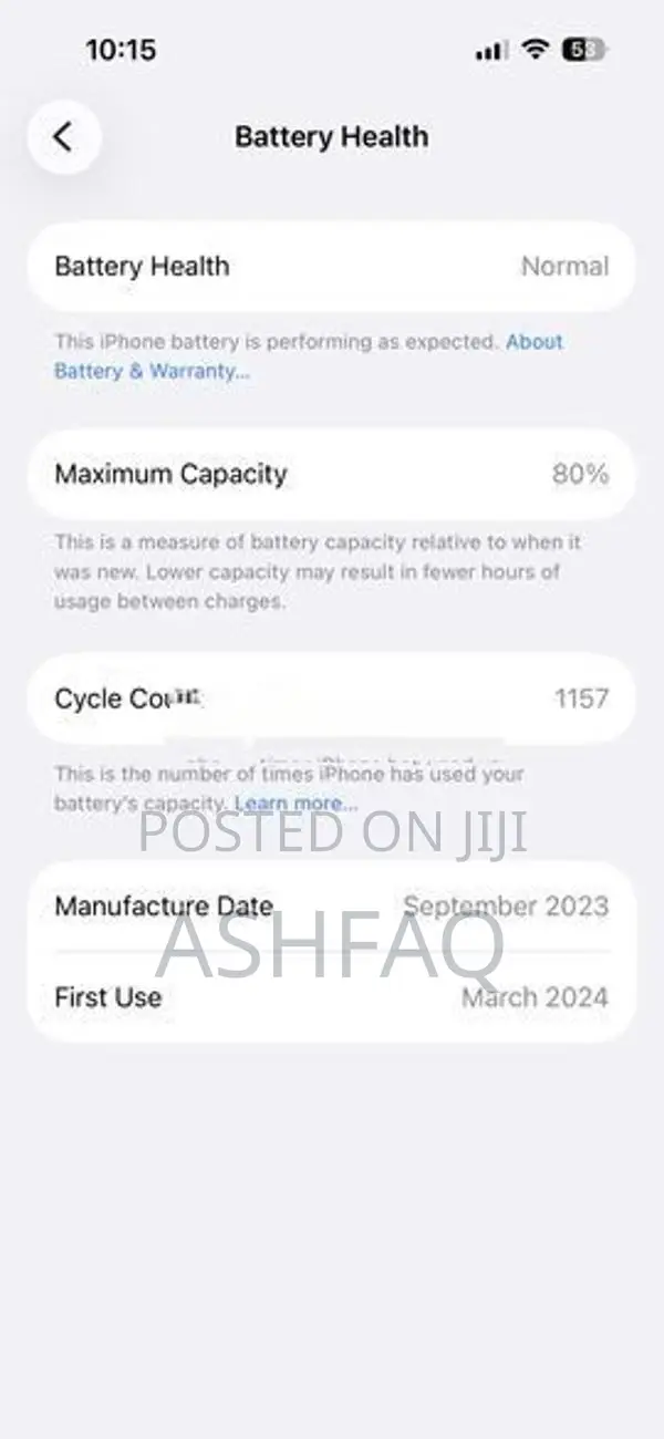 Apple iPhone 15 Pro 256GB -Blue Titanium (Used)