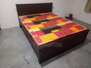 Teak Box Bed with Arpico 5 Layer Hybrid Mattress 6 by 4