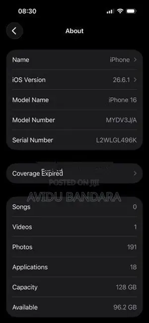 Apple iPhone 16 128GB (Used)