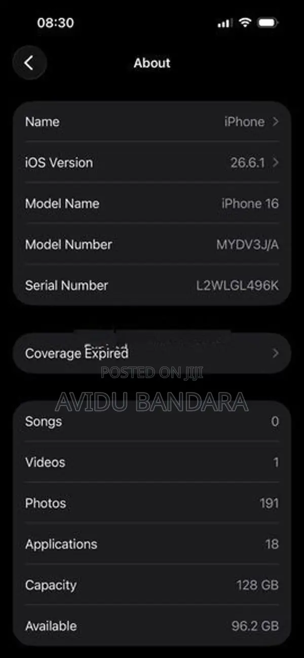 Apple iPhone 16 128GB (Used)