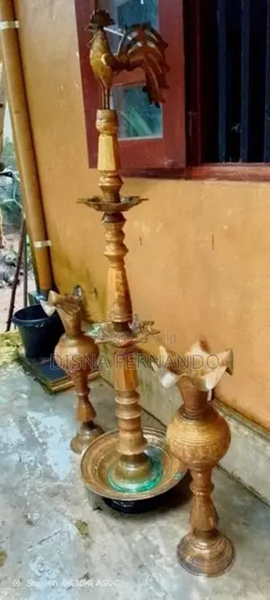 Brass Traditional Oil Lamp Set