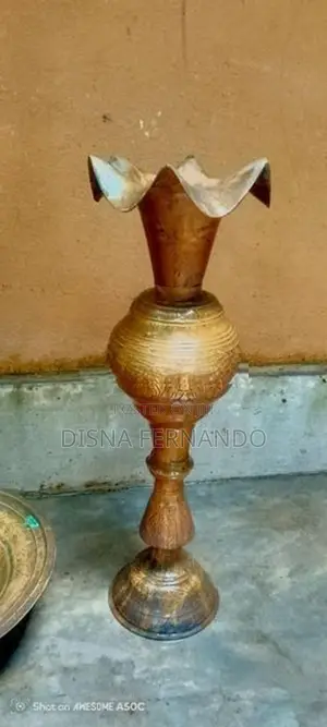 Antique Brass Oil Lamp Set