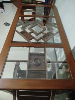 තේක්ක කෑම මේසය (7-3.5')