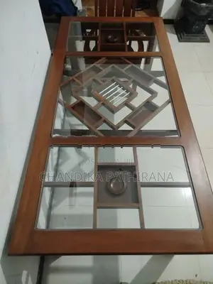 තේක්ක කෑම මේසය (7-3.5')