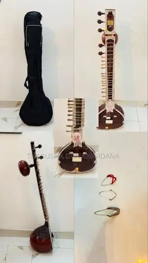 Chopra Musicals 7- String Double Gourd Kharaj Pancham Sitar