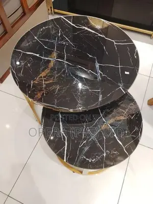 Round Glass Coffee Table Set