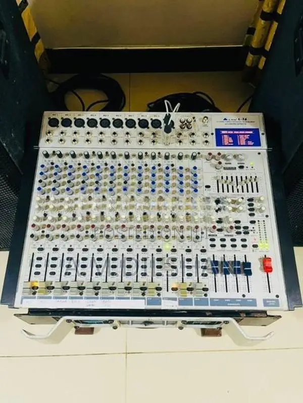 Double Top Speakers with Amplifier and Sound Mixer