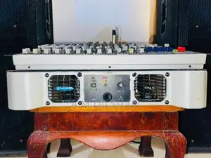 Double Top Speakers with Amplifier and Sound Mixer
