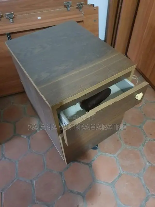2-Drawer Wooden Office Pedestal Cabinet