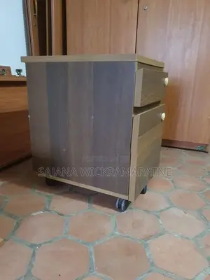 2-Drawer Wooden Office Pedestal Cabinet