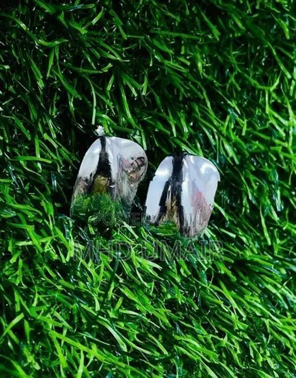 White Steel Earring