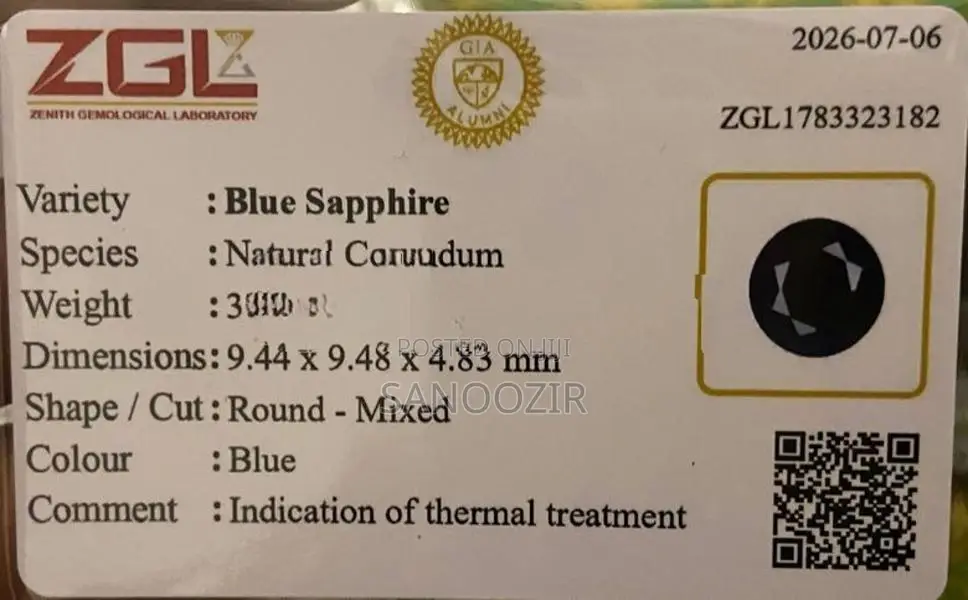 Natural Blue Sapphire - Heated 3.55 CT
