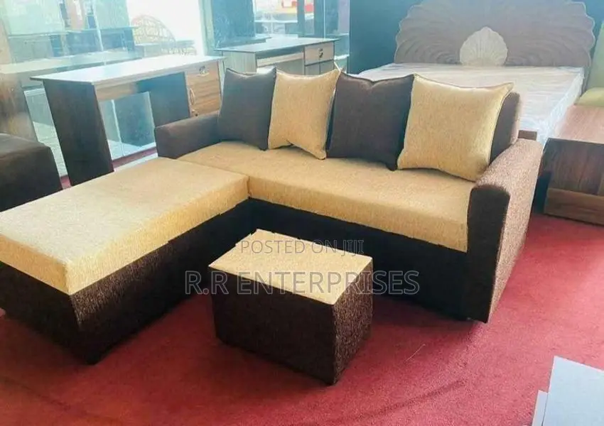 New Fabric Sofa Set With Stool