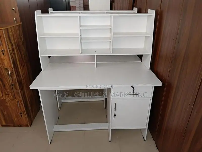Modern Melamine 4×2 Table With Rack