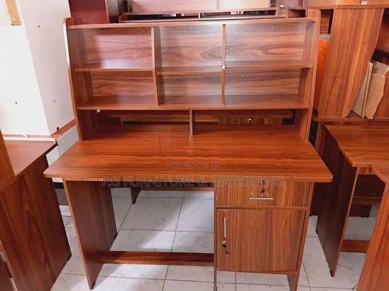 Modern Melamine 4×2 Table With Rack