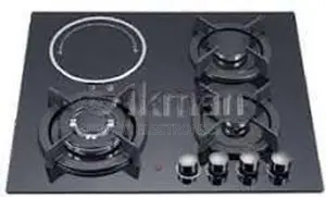 Euro Cooker Hob 3 Gas Burner + 1 Infrared Glass