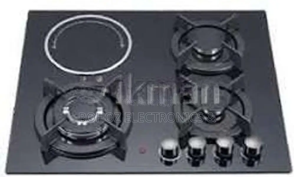 Euro Cooker Hob 3 Gas Burner + 1 Infrared Glass